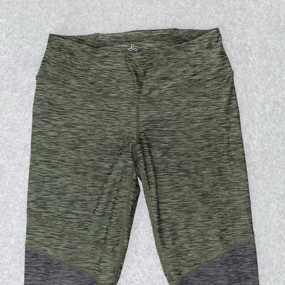 prAna Leggings Women's Small Green Black Colorblock Stretch Active Yoga Pants - Picture 3 of 14